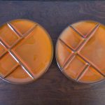Fondue Plates Burkart Switzerland Set of 2 Orange