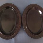 Doulton Grecian Key Platters x 6 Brown Oven to Table 1970s Australia