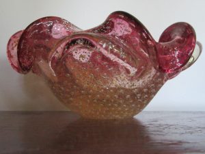 Pink Murano Glass Bowl